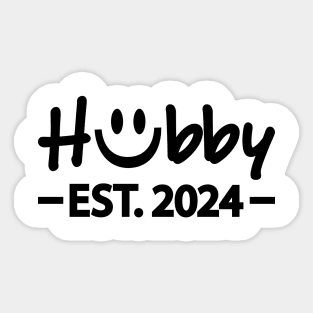 Hubby EST. 2024 artistic design Sticker